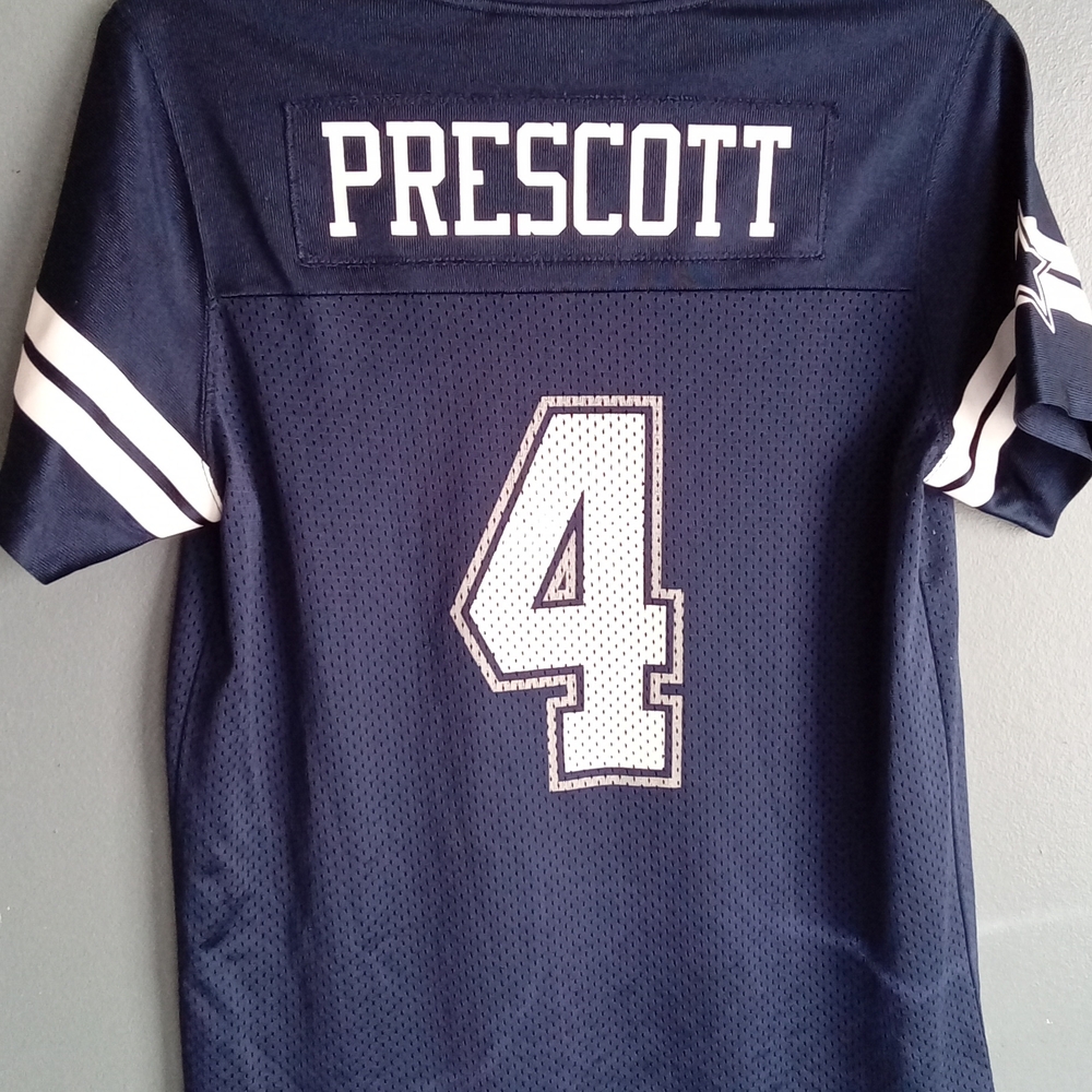Dallas Cowboys Prescott 4‎ NFL Football Jersey Youth Size S